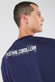 Camiseta oversize azul con diseños del Festival Cordillera