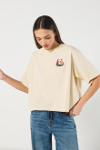 Camiseta kaki oversize crop top del Festival Cordillera