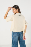 Camiseta kaki oversize crop top del Festival Cordillera