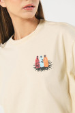 Camiseta kaki oversize crop top del Festival Cordillera