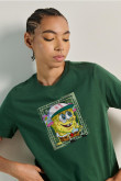 Camiseta en algodón de Bob Esponja unicolor manga corta