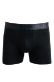 Bóxer negro brief-medio con cintura elástica sublimada