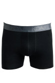 Bóxer negro midway brief-largo en algodón con elástico