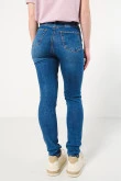 Jean jegging azul oscuro ceñido con súper tiro alto