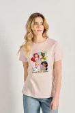 Camiseta de Princesas de Disney unicolor manga corta