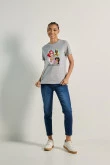 Camiseta de Princesas de Disney unicolor manga corta