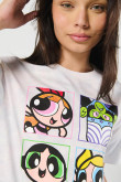 Camiseta de Chicas Superpoderosas lila con manga corta