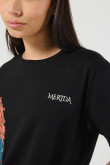 Camiseta negra manga corta con diseño de Princesa Mérida