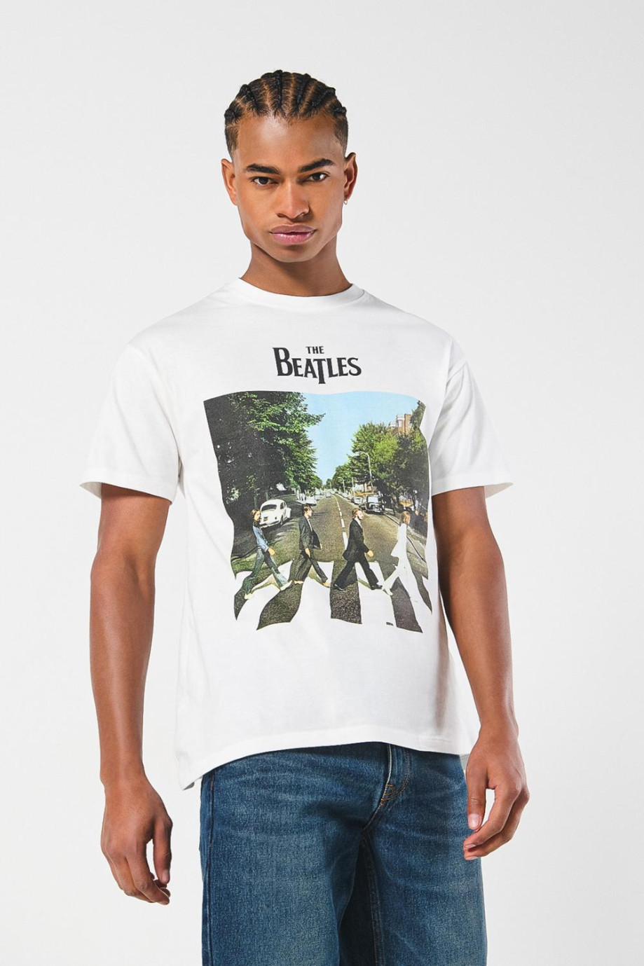 Camiseta manga corta con estampado en frente de Beatles