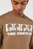 Camiseta manga corta con estampado en frente de Beatles