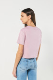 Camiseta de Pinky y Cerebro lila clara crop top