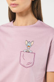 Camiseta de Pinky y Cerebro lila clara crop top