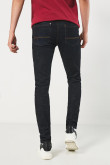 Jean azul skinny tiro bajo con ajuste ceñido y bolsillos