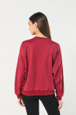 Buzo rojo oscuro de Harry Potter cuello redondo oversize