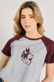 Camiseta ranglan manga corta de la bella durmiente de Disney