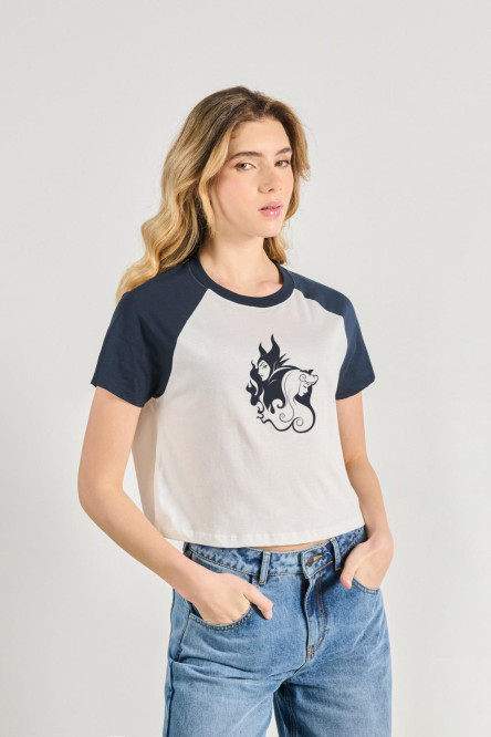 Camiseta de la Bella Durmiente unicolor con manga ranglan