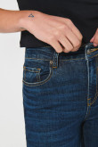 Jean Jegging tiro alto azul oscuro