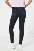 Jean jegging azul intenso con tiro súper alto y 5 bolsillos