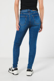 Jean azul oscuro jegging con ajuste ceñido y tiro alto