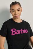 Camiseta unicolor de Barbie en algodón con manga corta