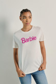 Camiseta unicolor de Barbie en algodón con manga corta