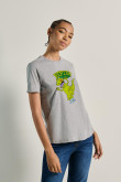 Camiseta unicolor manga corta con diseño de Reptar