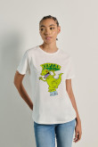 Camiseta unicolor manga corta con diseño de Reptar