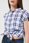 BLUSA CAMISERA HOMBRO RODADO