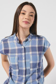 BLUSA CAMISERA HOMBRO RODADO