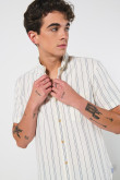 Camisa a rayas en slim fit manga corta