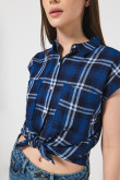 BLUSA CAMISERA HOMBRO RODADO