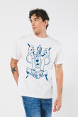 Camiseta manga corta crema con arte de Scooby-Doo