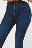 Jean tiro alto jegging azul con ajuste ceñido y cremallera