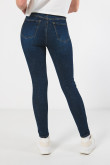 Jean tiro alto jegging azul con ajuste ceñido y cremallera