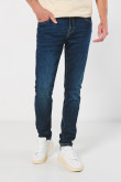 Jean azul oscuro skinny con tiro bajo y ajuste ceñido