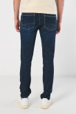 Jean azul oscuro skinny con tiro bajo y ajuste ceñido