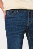 Jean azul oscuro skinny con tiro bajo y ajuste ceñido