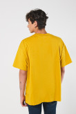 Camiseta oversize unicolor garment dye con bolsillo