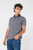 Camiseta Polo estampada con cuello y puños tejidos.