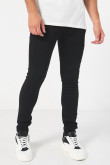 Jean ceñido skinny negro con bolsillos y tiro bajo