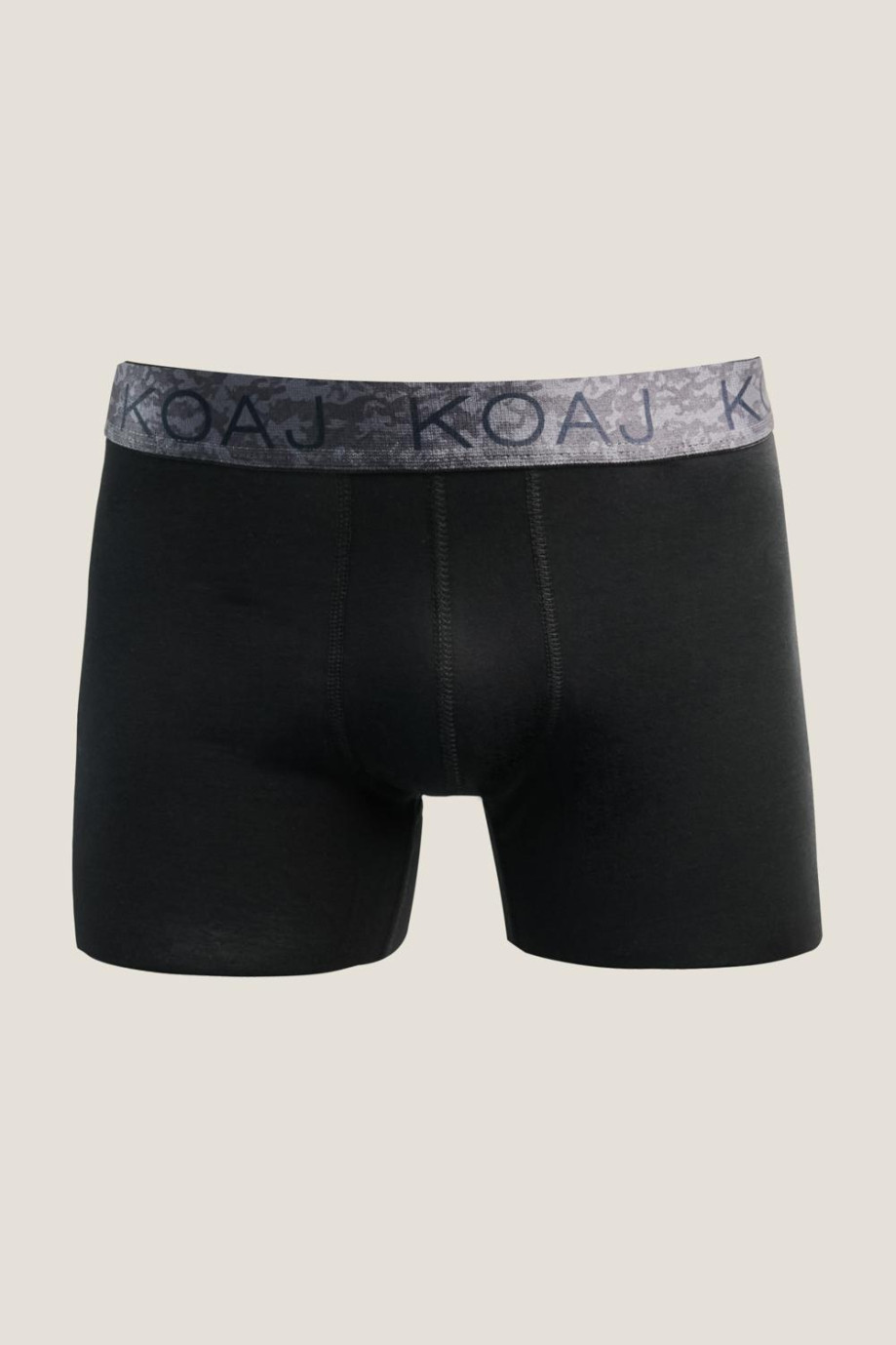 Bóxer largo-midway brief negro con elástico sublimado