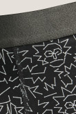 Bóxer largo-midway brief negro con artes de Rick and Morty