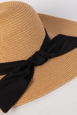 Sombrero fedora kaki con ala ancha y cinta negra