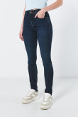 Jean Jegging tiro alto azul muy intenso