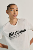 Camiseta manga corta de estampado de Michigan