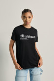 Camiseta manga corta de estampado de Michigan