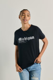 Camiseta manga corta de estampado de Michigan