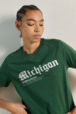 Camiseta manga corta de estampado de Michigan