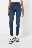 Jean jegging azul oscuro tiro alto con ajuste ceñido