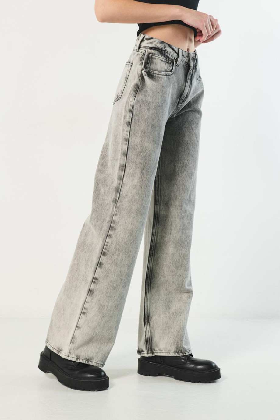 Pantalon jean palazzo